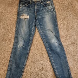 Moussy Blue Distressed Skinny Jeans